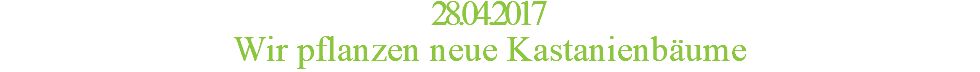 28.04.2017 Wir pflanzen neue Kastanienbäume