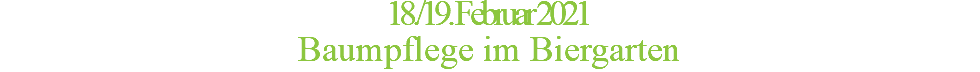18./19. Februar 2021 Baumpflege im Biergarten